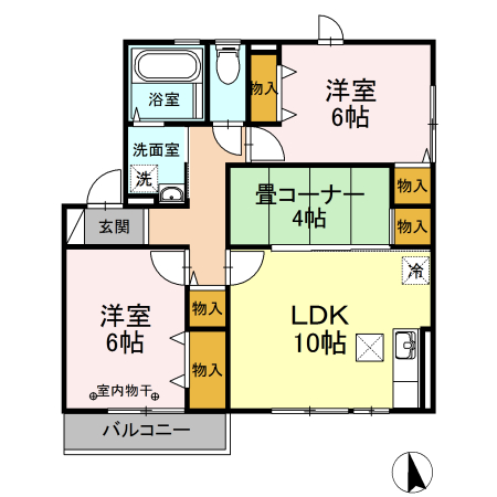 鎌倉市大船のアパートの間取り