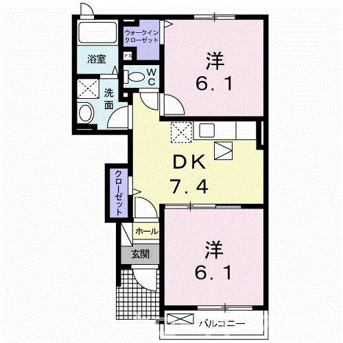 仲多度郡多度津町大字東白方のアパートの間取り