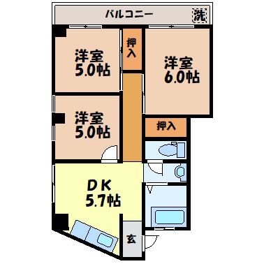 山秀ビルの間取り