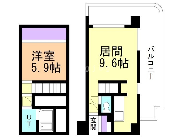 レガートタワー月寒中央の間取り