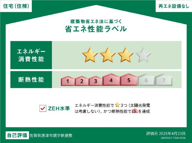 建物外観　省エネ性能ラベル