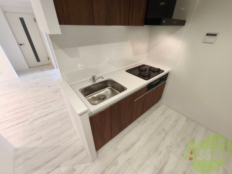 キッチン　清潔感がありお洒落なキッチンになっていました！