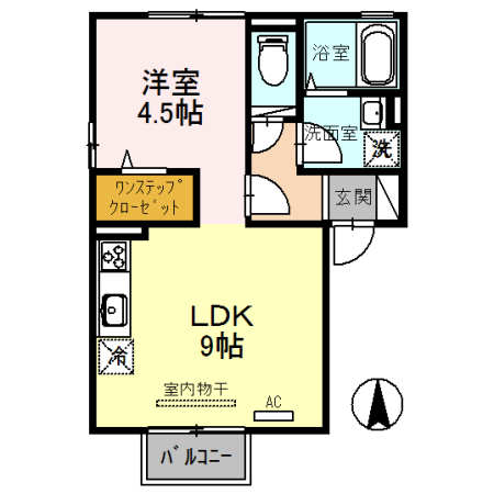 ロアジーナ　B棟の間取り