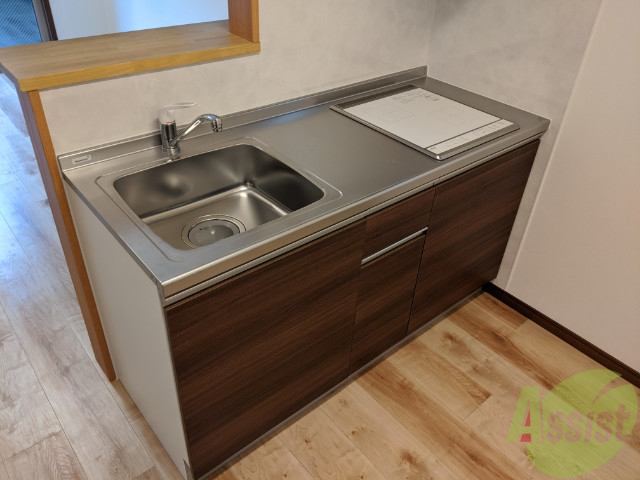 キッチン　ＩＨコンロは火が出ないので、安心して使えますね。