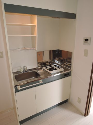 キッチン　冷蔵庫置き場/1口ガスコンロのミニキッチン