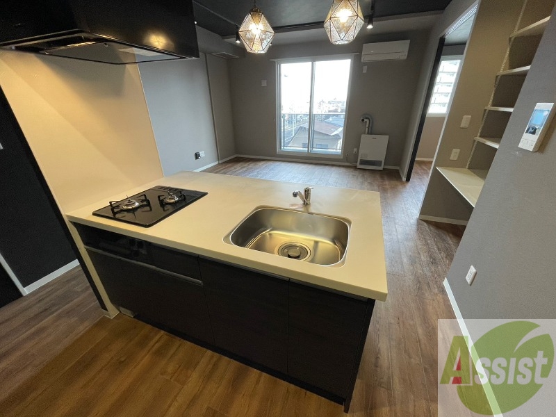 キッチン　システムキッチンで楽しくお料理できそうですね！