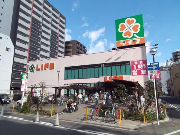 スーパー　ライフ 靱店（スーパー）まで517m