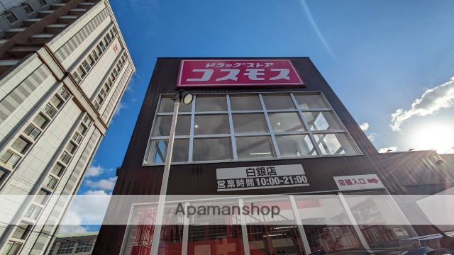 ドラックストア　（株）コスモス薬品／ディスカウントドラッグコスモス白銀店（ドラッグストア）まで284m