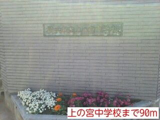 中学校　上の宮中学校（中学校）まで90m