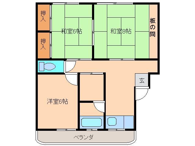 メゾンシャルマンB棟の間取り写真