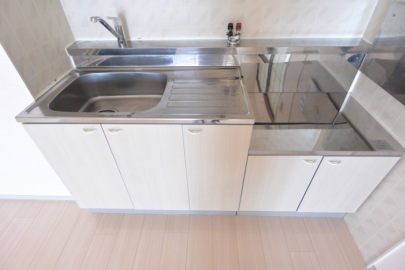 キッチン　2口ガスコンロ設置可能