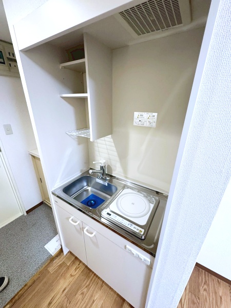 キッチン　IHコンロ１口付のキッチン