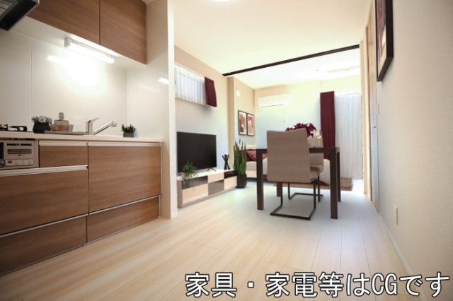 居室・リビング　リビング【家具・家電はCG】