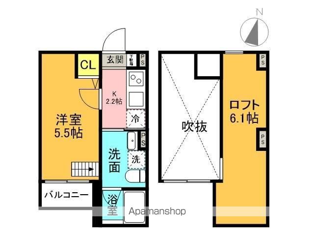 ＪＲ東海道本線 立花駅 徒歩7分 2階建 築11年の間取り写真