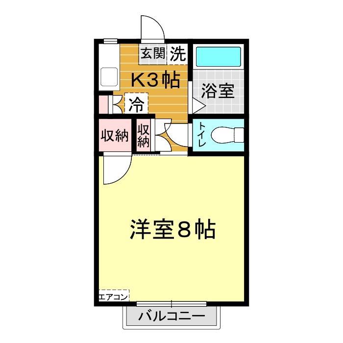 リバーふしのハイツの間取り写真