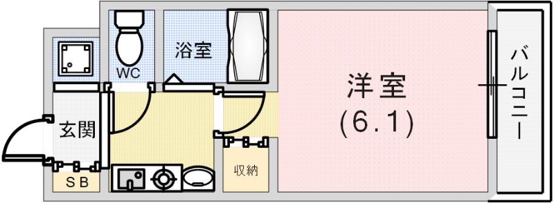 エステムコート新神戸エリタージュの間取り写真