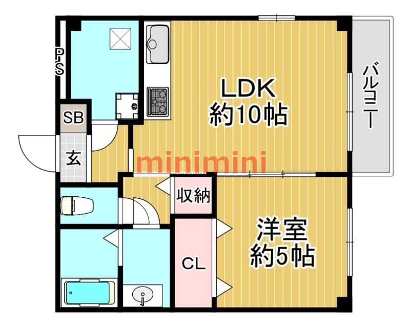ＪＲ東海道本線 千里丘駅 徒歩10分 3階建 築3年の間取り写真