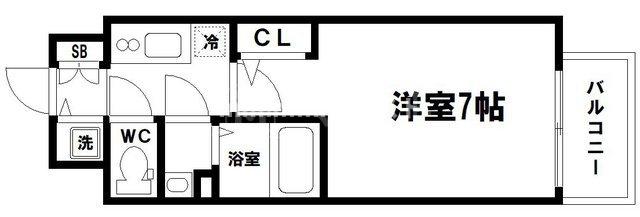 エスリード大阪上本町グリーズの間取り写真