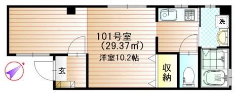 ブロード楠の間取り写真