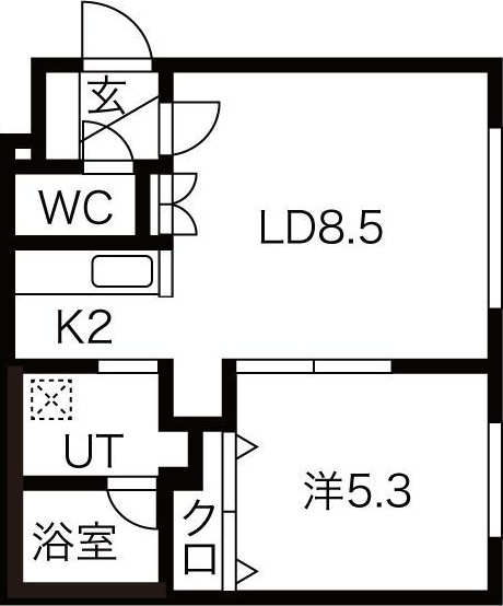 La ciel発寒の間取り写真
