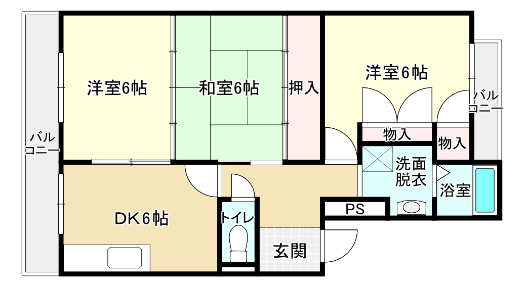 タニガシラハイツの間取り