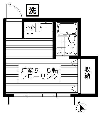 世田谷区野沢のアパートの間取り