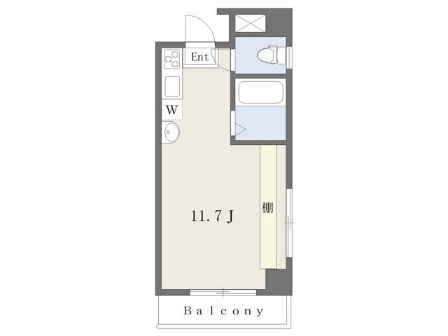 松山市木屋町のマンションの間取り