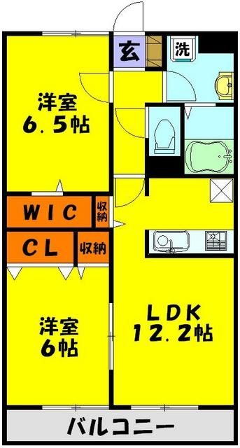 ふじみ野市上福岡のアパートの間取り