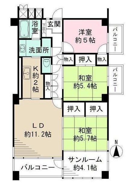 江東区千石のマンションの間取り