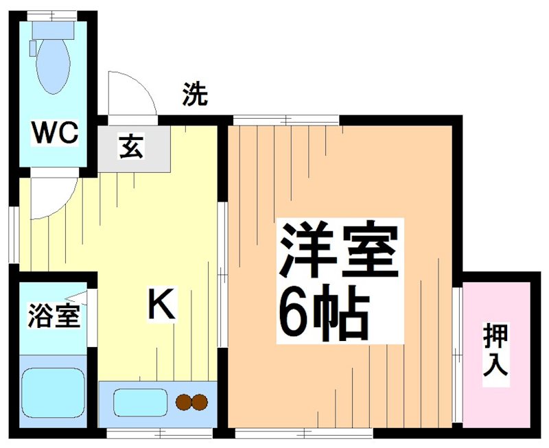 神奈川県川崎市多摩区登戸（アパート）の賃貸物件の間取り