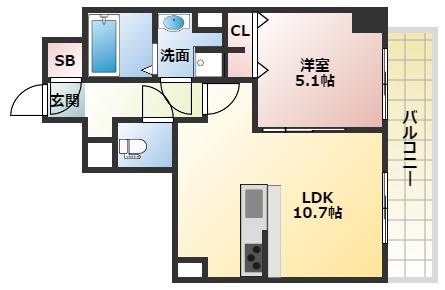 TOPAZ江坂の間取り