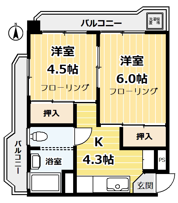 朝日マンションの間取り