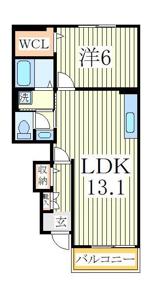 白井市根のアパートの間取り