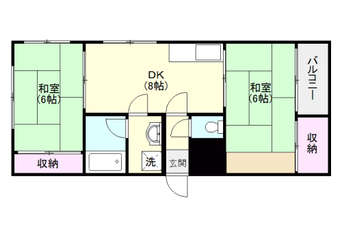 【鹿児島市上之園町のマンションの間取り】