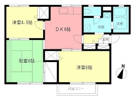 海老名市河原口のアパートの間取り