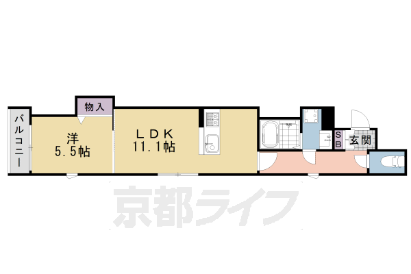 【京都市中京区最上町のマンションの間取り】