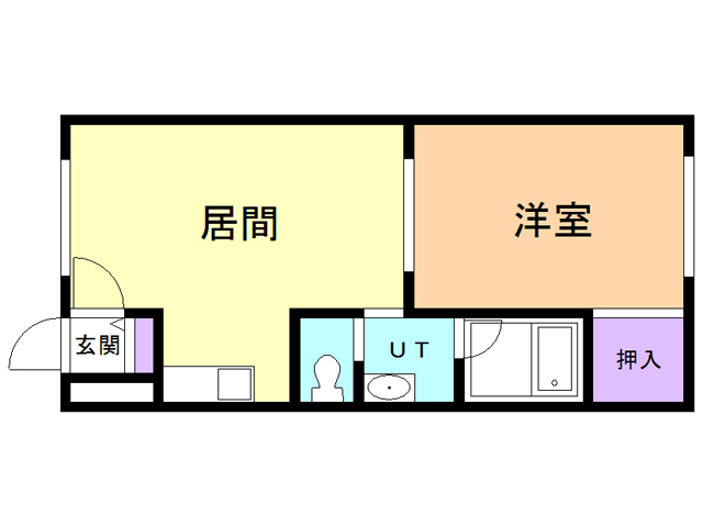 函館市日乃出町のマンションの間取り