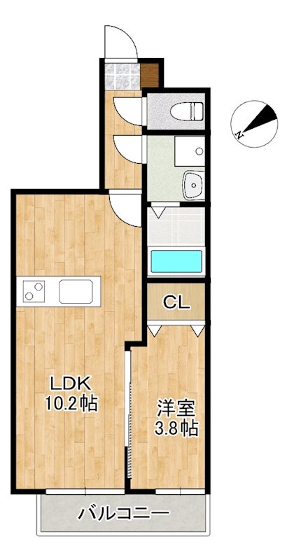 Ｌｉｎｅａｇｅ　Ｃｏｕｒｔ野洲駅西の間取り