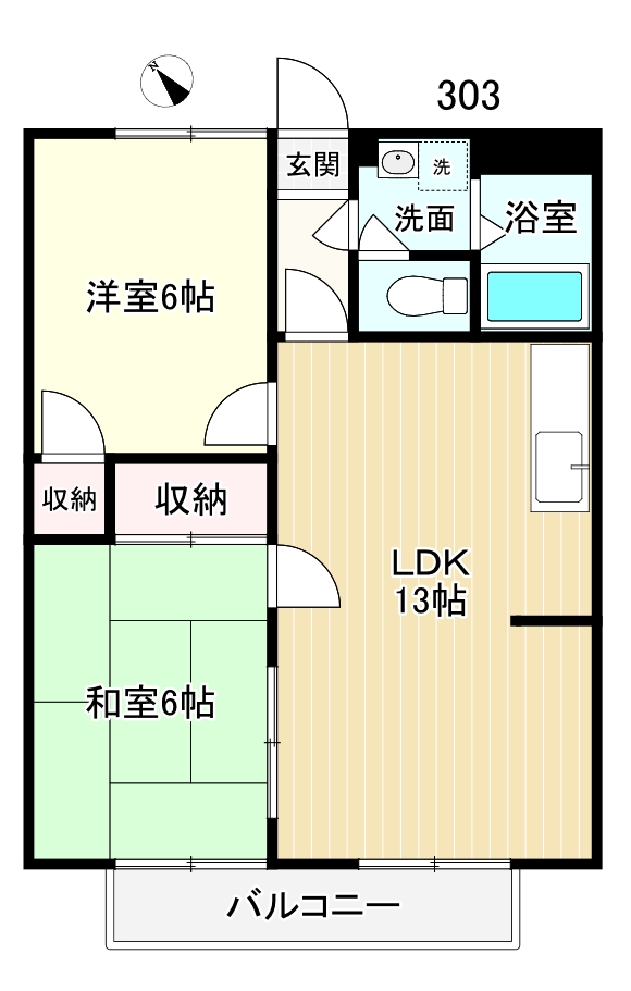 グランデール備後の間取り