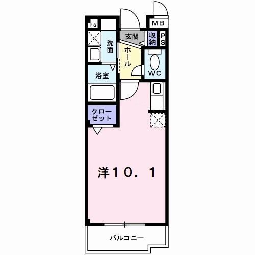 京田辺市東古森のマンションの間取り