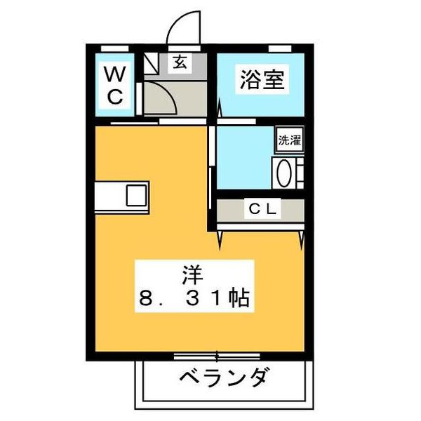 小田原市扇町のアパートの間取り