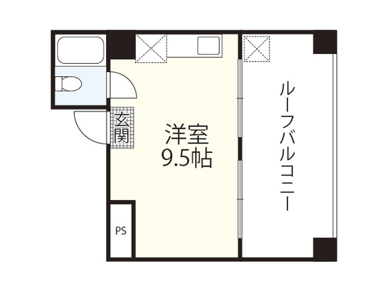 広島市中区河原町のマンションの間取り