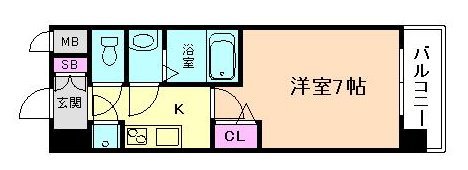 レジュールアッシュ梅田ＷＥＳＴ　ＧＡＴＥの間取り