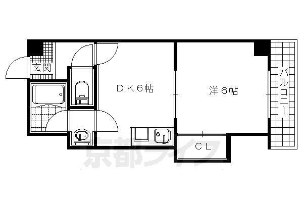 宇治市小倉町のマンションの間取り