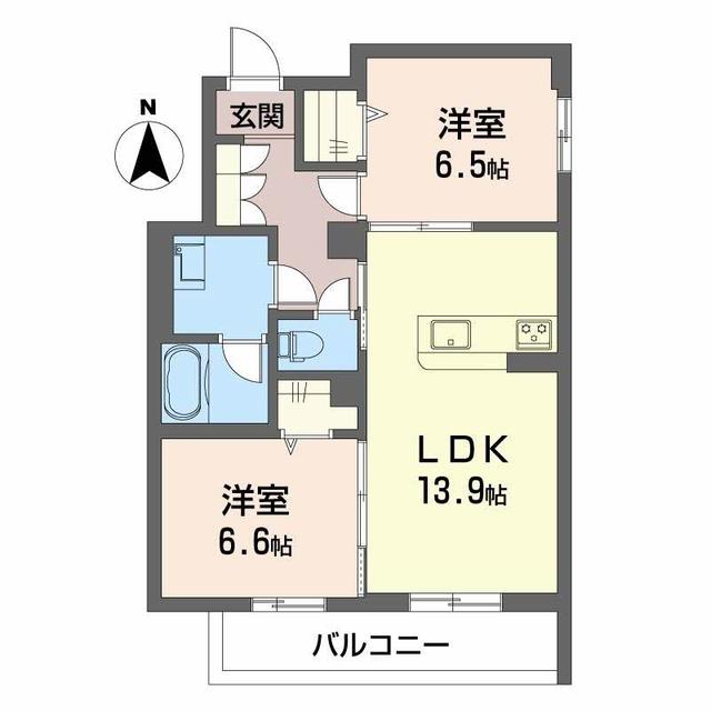 シャーメゾン　オルテンシア　ミノオの間取り