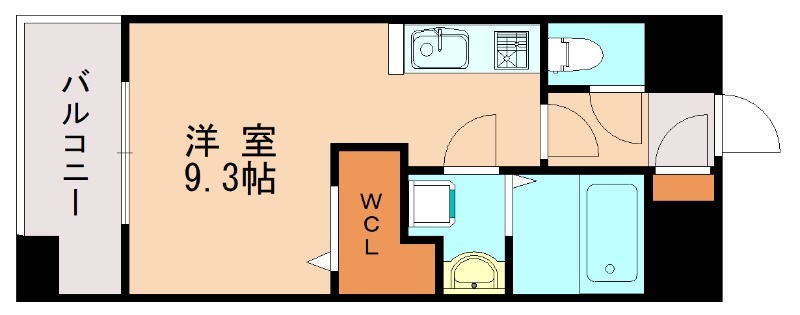 福岡市東区馬出のマンションの間取り