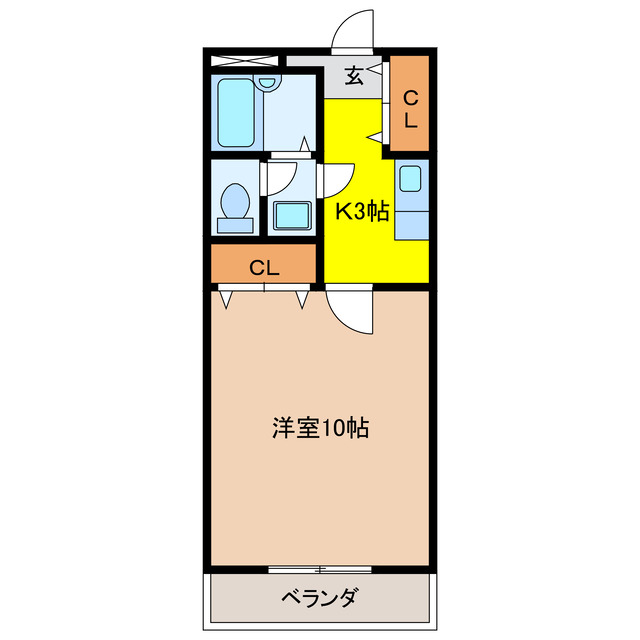 大垣市笠木町のマンションの間取り