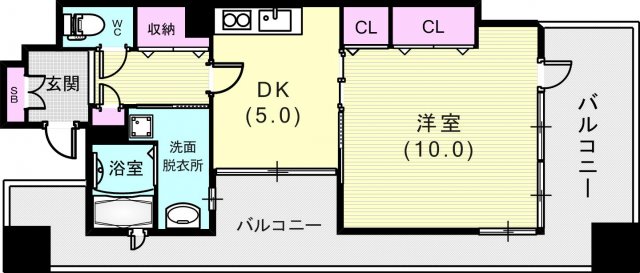 プレジール三ノ宮IIIの間取り