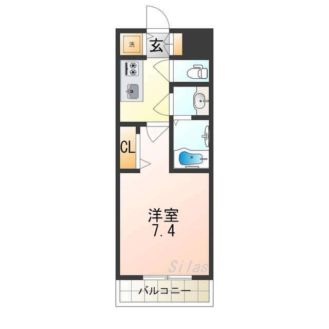 東大阪市西堤のマンションの間取り