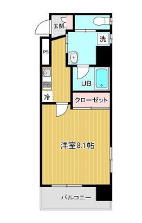 台東区浅草のマンションの間取り